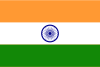 Flag map of India