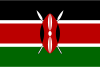 Flag map of Kenya