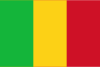 Flag map of Mali