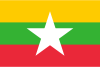 Flag map of Myanmar