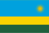 Flag map of Rwanda