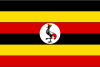 Flag map of Uganda
