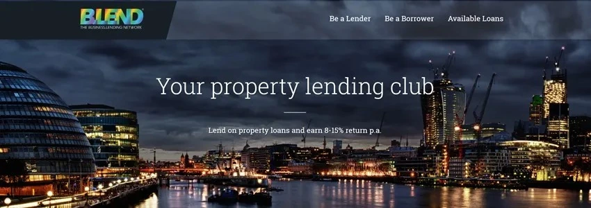 Screenshot of the home page of the Blend Network website